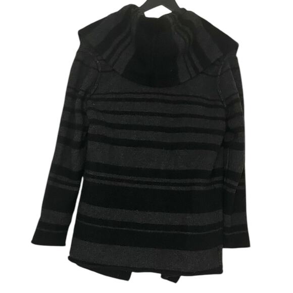 Vince Sophie Cardigan Oversized Wool Sweater Black Gray Small - Picture 3 of 5